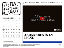 Tablet Screenshot of festival-automne.com